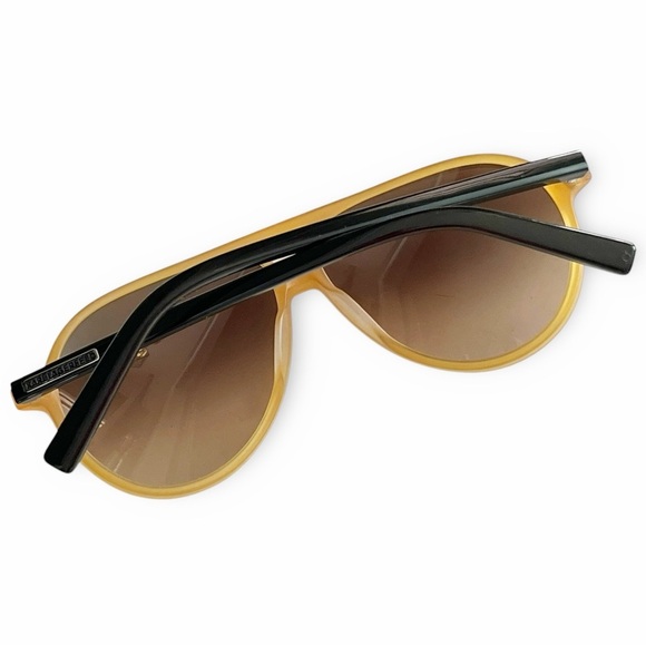 Karl Lagerfeld Womens Matte Yellow Black Aviator Designer Sunglasses KL792S - Picture 7 of 10